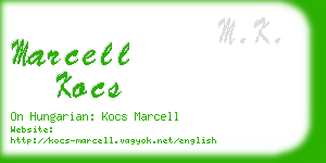 marcell kocs business card